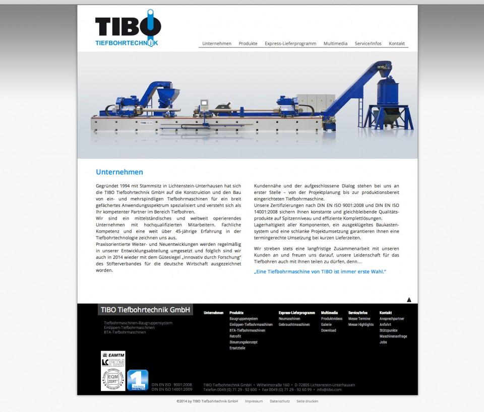 TIBO – Tiefbohrmaschinen im neuem Look